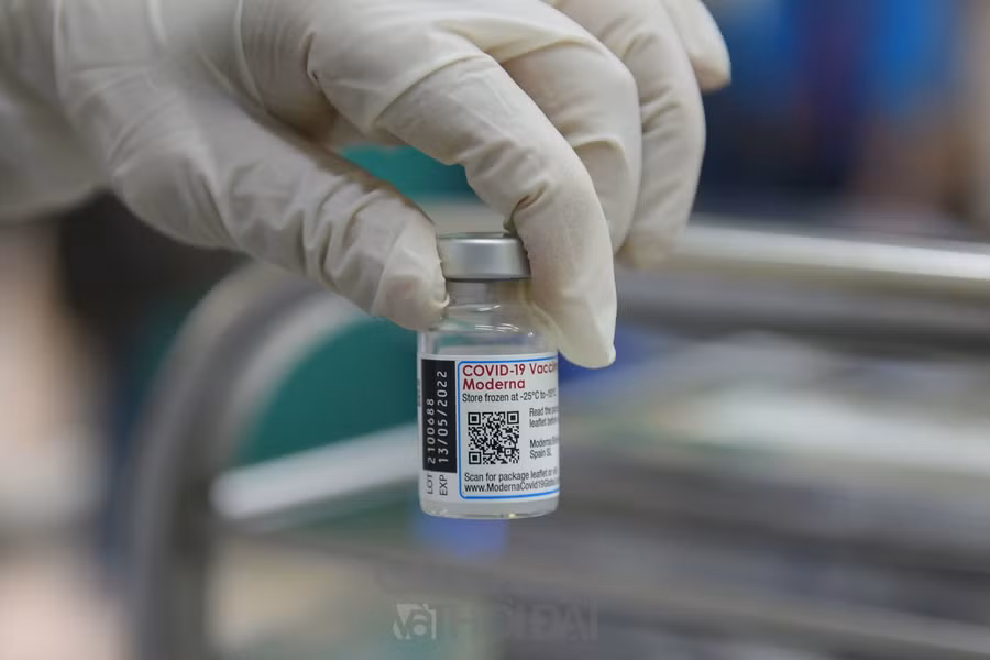Vắc xin được tiêm trong đợt này là vắc xin Moderna.