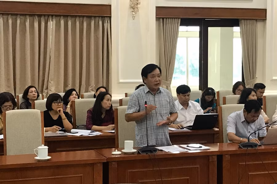 Ông Nguyễn Công Thành, Phó giám đốc Sở Quảng Nam đề xuất, kiến nghị tại Hội thảo.