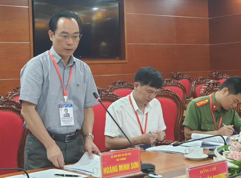 Thứ trưởng Hoàng Minh Sơn phát biểu tại buổi làm việc