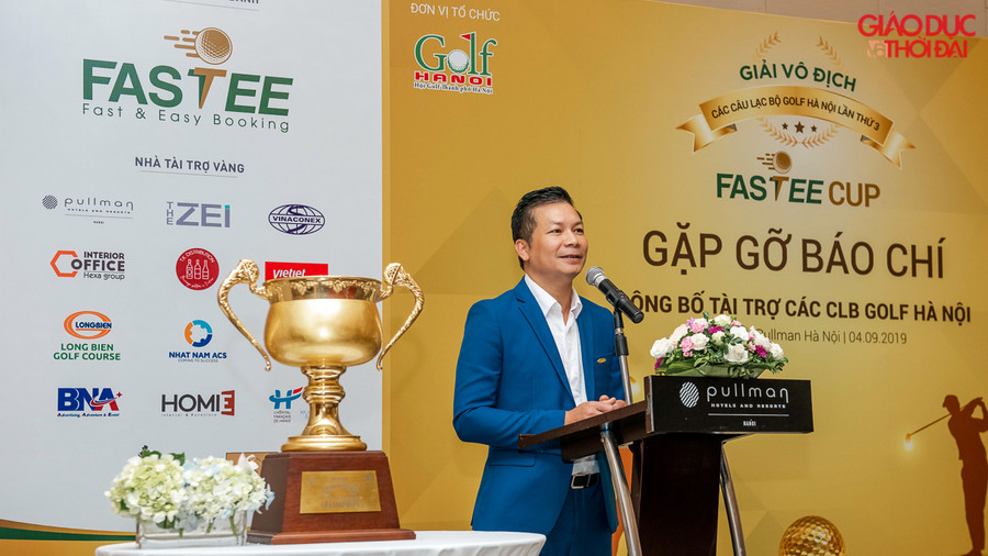 " Shark" Phạm Thanh Hưng - đại diện NTT xứng danh Fastee phát biểu tại sự kiện.