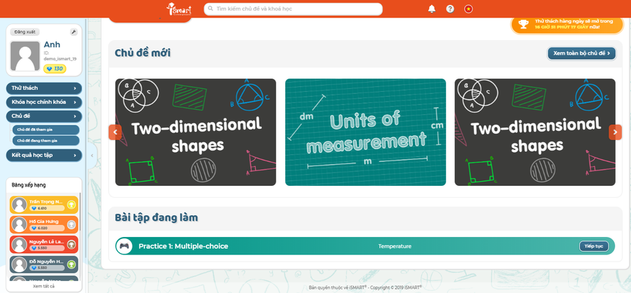 Hệ thống tự học trực tuyến iSMART Hệ thống tự học trực tuyến iSMART