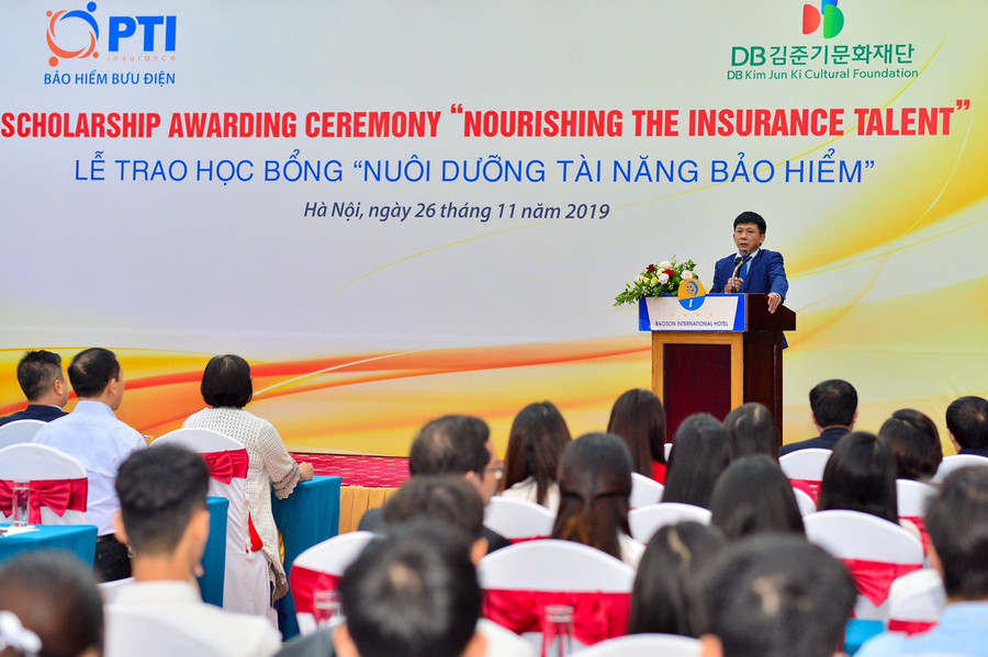 Ông Bùi Xuân Thu – Tổng giám đốc PTI - phát biểu tại buổi lễ