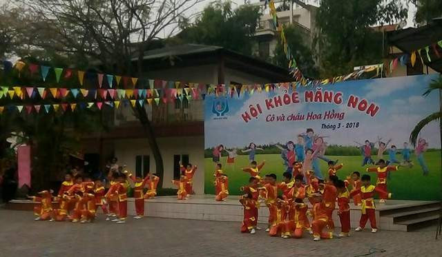 Màn biểu diễn võ thuật của các cháu mẫu giáo lớn Màn biểu diễn võ thuật của các cháu mẫu giáo lớn