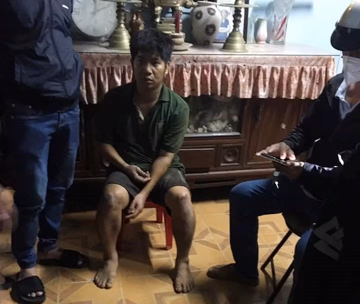 Đối tượng Trần Thanh Hải thời điểm bị bắt giữ.