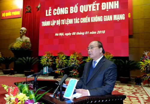 Thủ tướng phát biểu tại lễ công bố quyết định thành lập Bộ Tư lệnh Tác chiến không gian mạng Thủ tướng phát biểu tại lễ công bố quyết định thành lập Bộ Tư lệnh Tác chiến không gian mạng