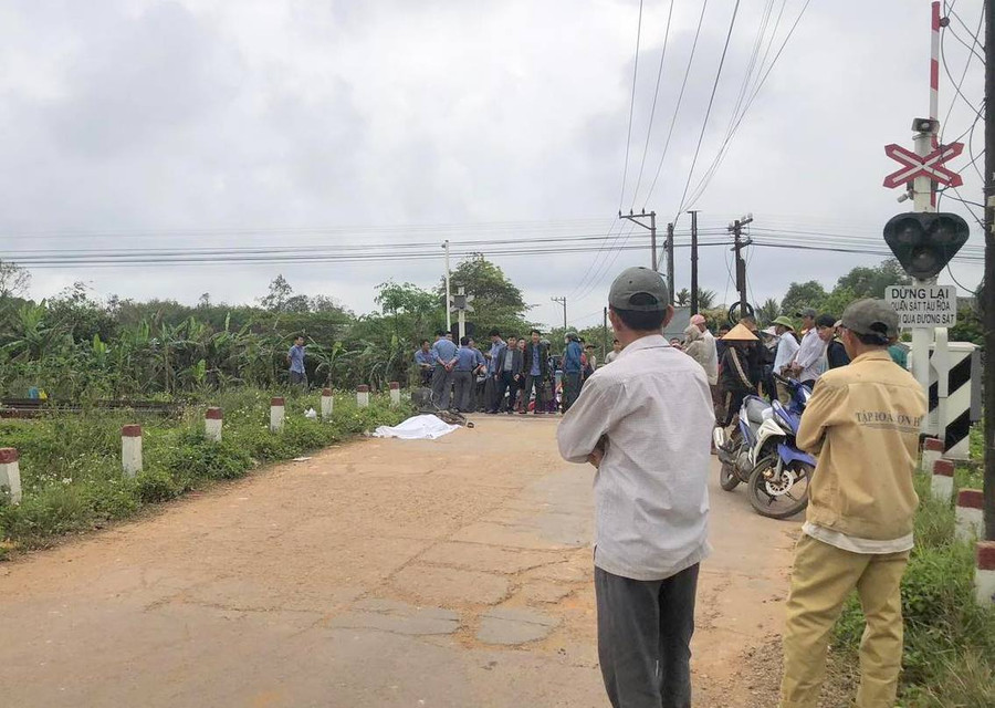 Hiện trường vụ tai nạn khiến cụ ông tử vong. Hiện trường vụ tai nạn khiến cụ ông tử vong.