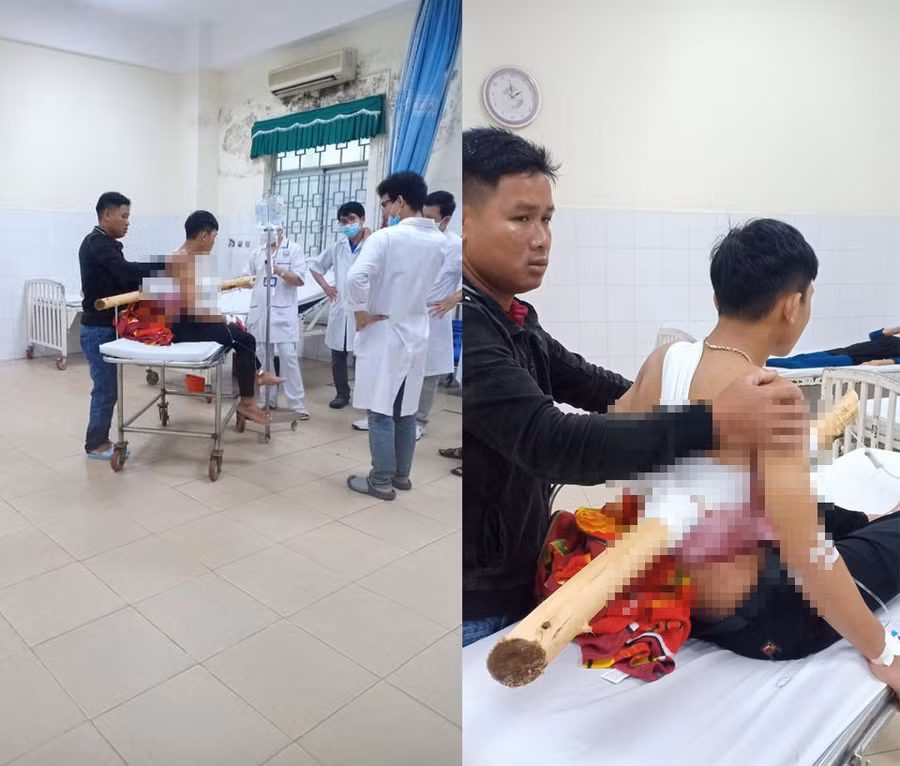 Em T. thời điểm được đưa vào viện.