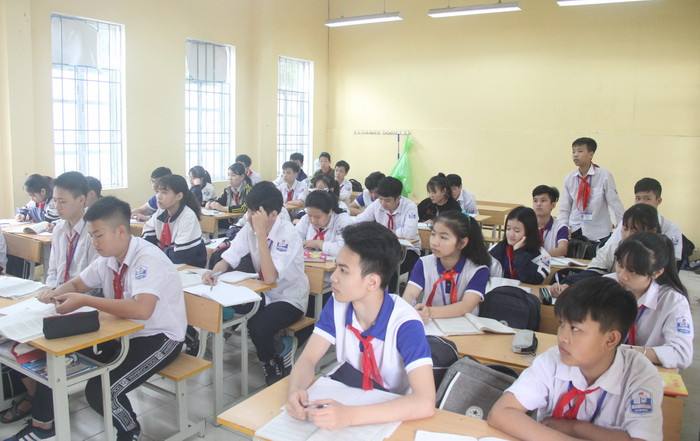 Học sinh Trường THCS Đức Thượng đã được tiếp cận với phương pháp dạy học tích cực. Ảnh: Sỹ Điền Học sinh Trường THCS Đức Thượng đã được tiếp cận với phương pháp dạy học tích cực. Ảnh: Sỹ Điền
