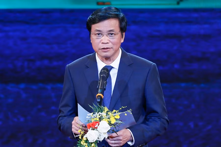 Tổng Thư ký Quốc hội Nguyễn Hạnh Phúc phát biểu khai mạc lễ trao giải.