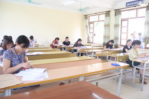Bên trong một phòng chấm thi của Hội đồng thi tỉnh Cao Bằng