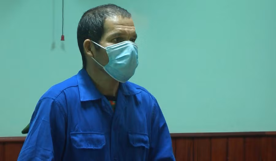 Bị cáo Đặng Văn Thạnh tại phiên toà xét xử. Ảnh: Công an Bình Định.