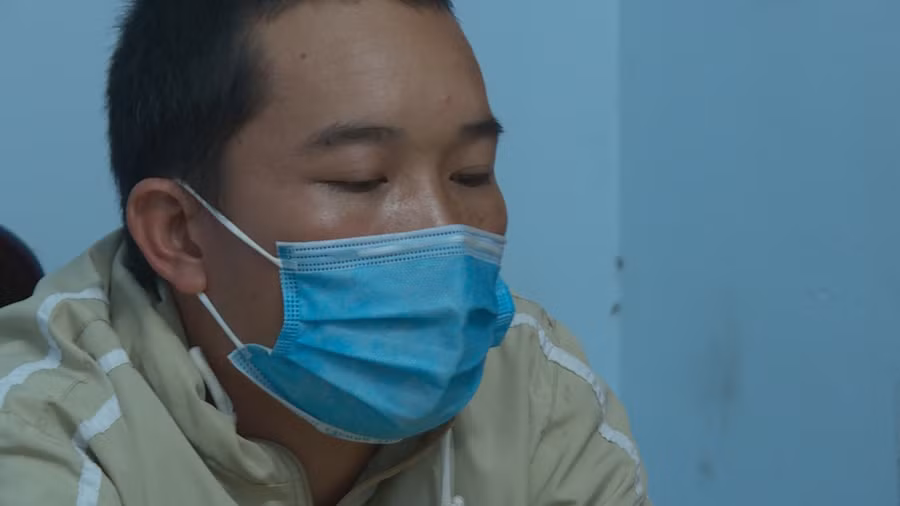 Trương Kiến Đoan tại Cơ quan Công an.