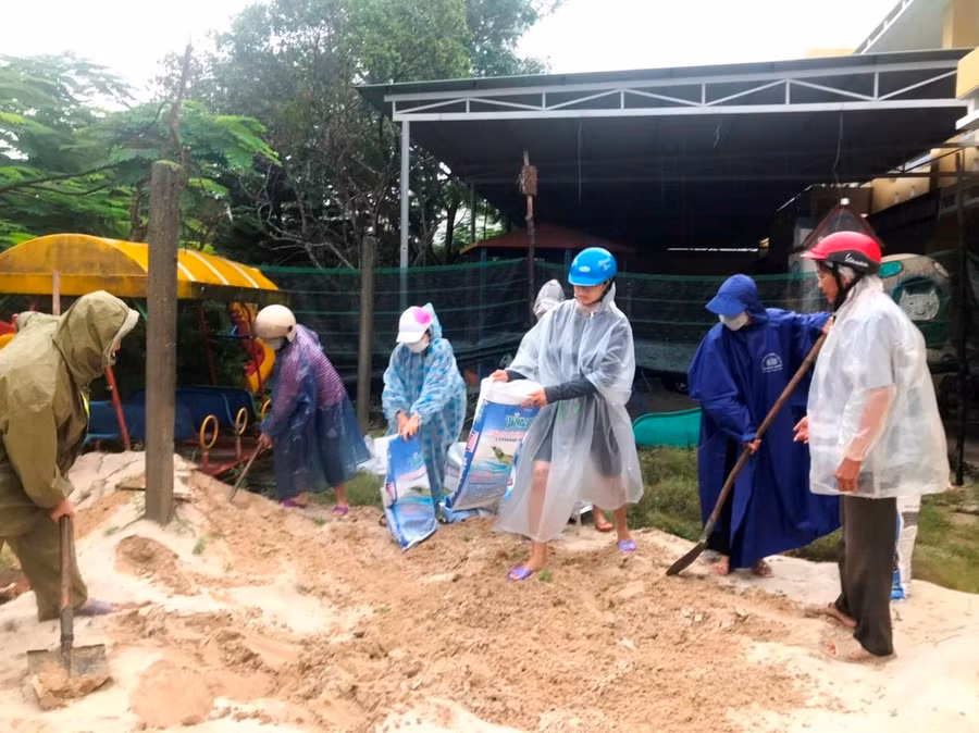 Các cô giáo cùng chung tay làm việc với đồng nghiệp.