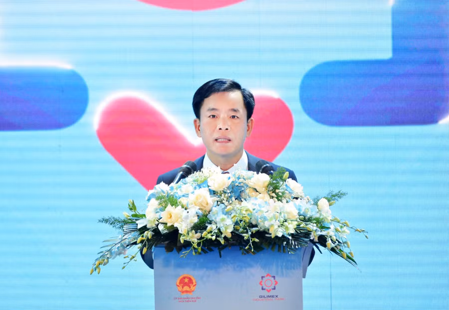 Ông Nguyễn Văn Phương – Chủ tịch UBND tỉnh Thừa Thiên - Huế phát biểu tại lễ khởi công dự án Khu Công nghiệp Gilimex.