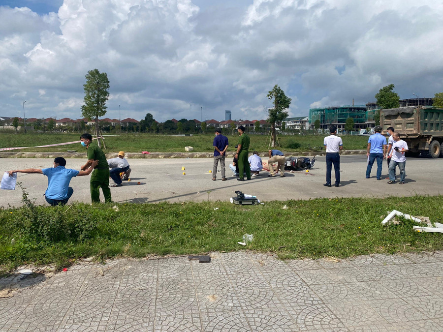 Hiện trường vụ tai nạn thương tâm.