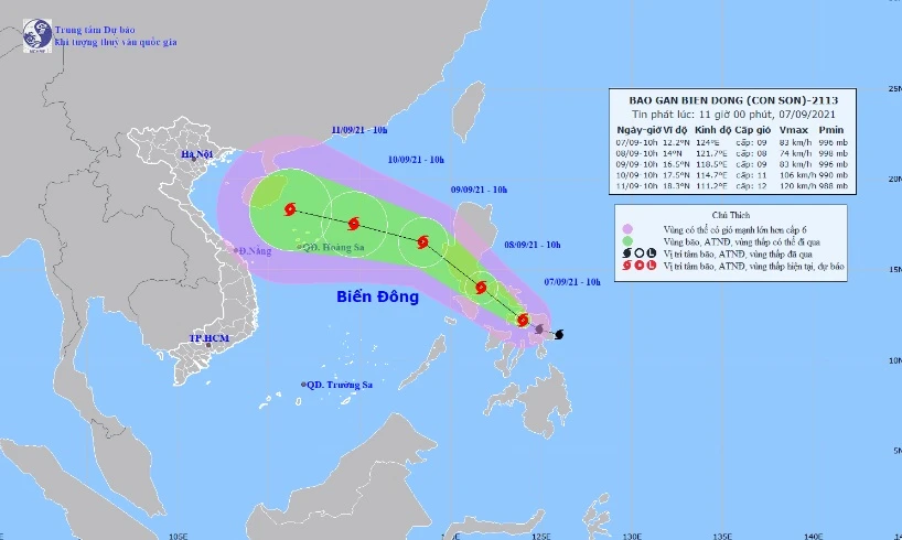 Hình ảnh vệ tinh cơn bão Conson.