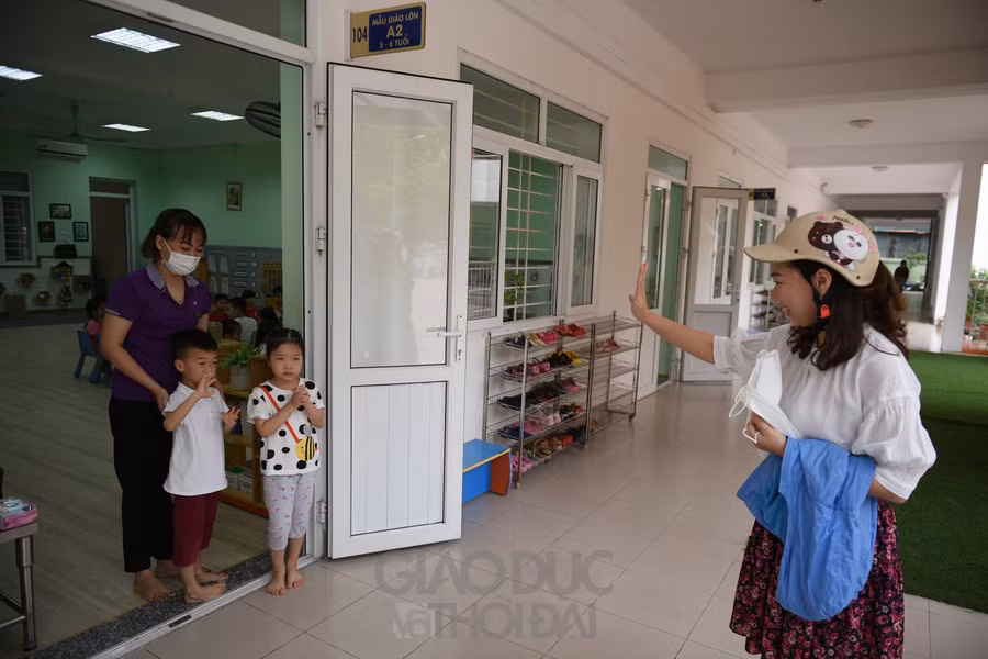 Các em đến trường trong tâm thế vui vẻ, không bỡ ngỡ.