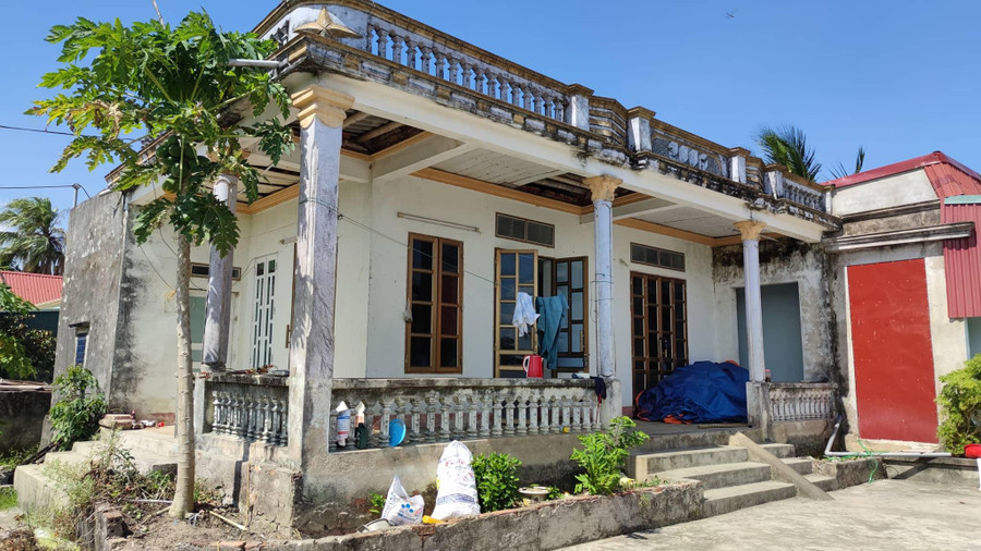 Căn nhà của một gia đình có người thân bị lừa sang Campuchia lao động ở huyện Quảng Xương.