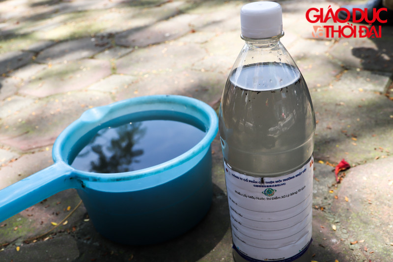 Mẫu nước và bùn được mang lên làm nhiều người không khỏi ngạc nhiên khi chỉ sao 20 ngày sự khác biệt đã rất rõ ràng