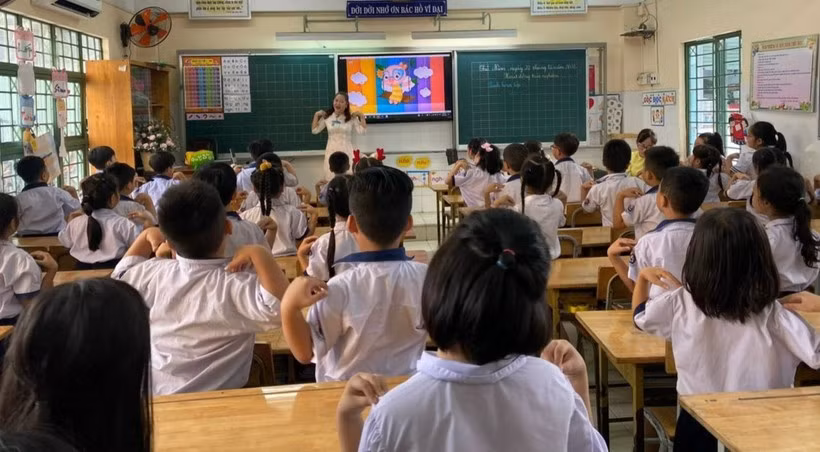 Một lớp học của Trường Tiểu học Tân Tạo (Bình Tân, TP Hồ Chí Minh).