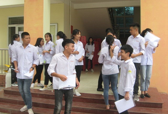 Thí sinh hết sức lạc quan sau mỗi buổi thi.