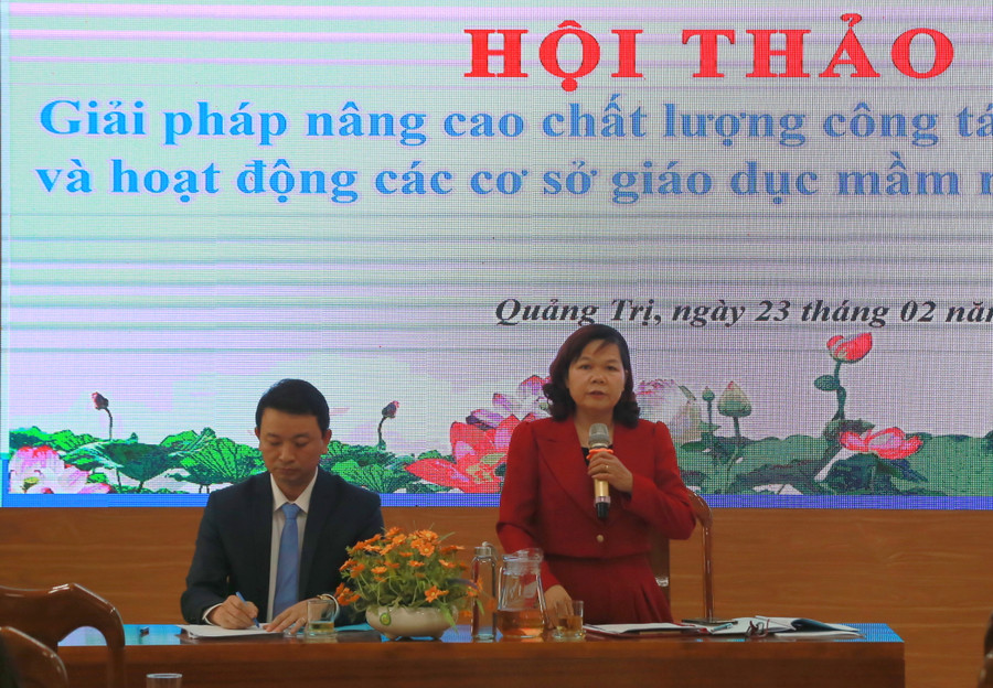 Bà Võ Thị Loan – Phó trưởng Phòng Giáo dục Tiểu học - Giáo dục Mầm non cho biết, các hoạt động chuyên môn đối với giáo viên cơ sở GDMN ngoài công lập luôn được quan tâm. Bà Võ Thị Loan – Phó trưởng Phòng Giáo dục Tiểu học - Giáo dục Mầm non cho biết, các hoạt động chuyên môn đối với giáo viên cơ sở GDMN ngoài công lập luôn được quan tâm.