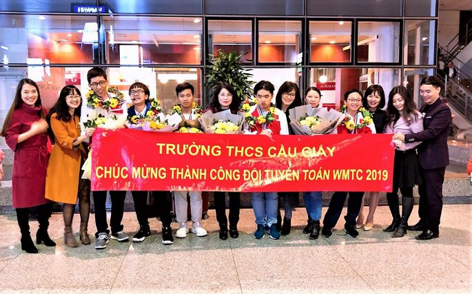 Những gương mặt ưu tú của đoàn học sinh quận Cầu Giấy tham dự cuộc thi WMTC.