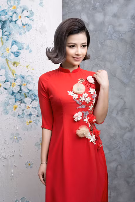 Duong Hoang Yen dieu da don xuan trong thiet ke ao dai moi - Anh 3