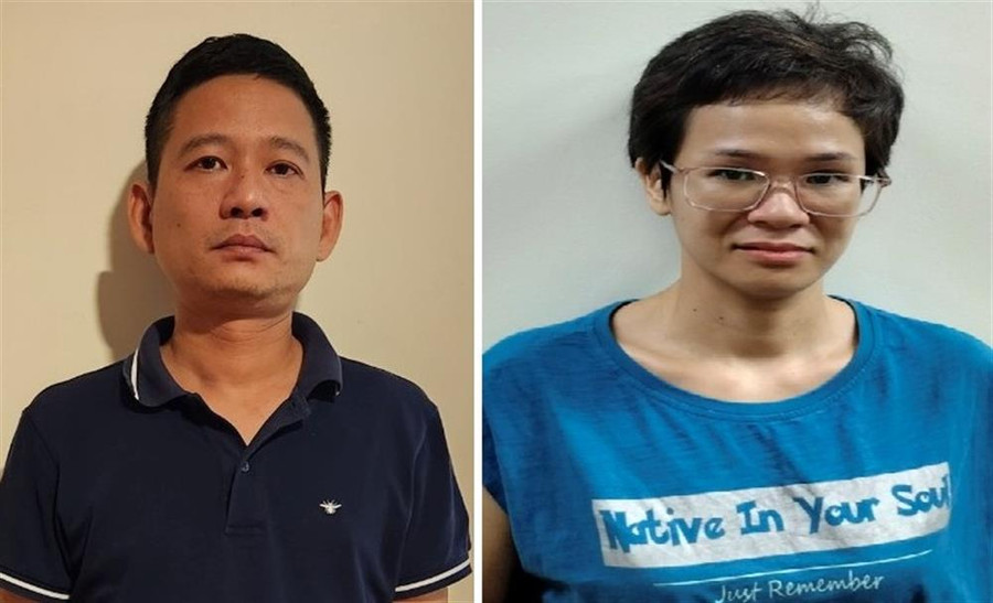 Các bị can (từ trái qua phải): Lê Xuân Tùng, Lê Thúy Quỳnh. (Ảnh: Cổng thông tin Bộ Công an). Các bị can (từ trái qua phải): Lê Xuân Tùng, Lê Thúy Quỳnh. (Ảnh: Cổng thông tin Bộ Công an).