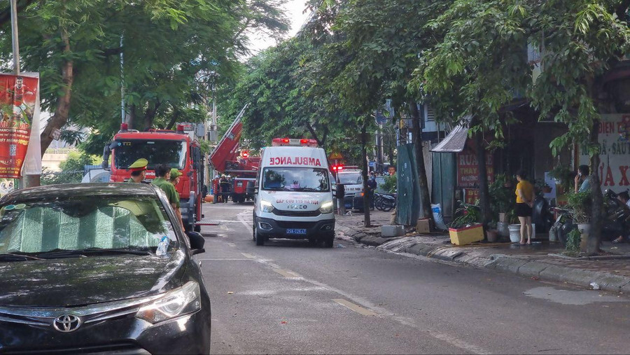 Hiện trường nơi xảy ra vụ cháy. Hiện trường nơi xảy ra vụ cháy.