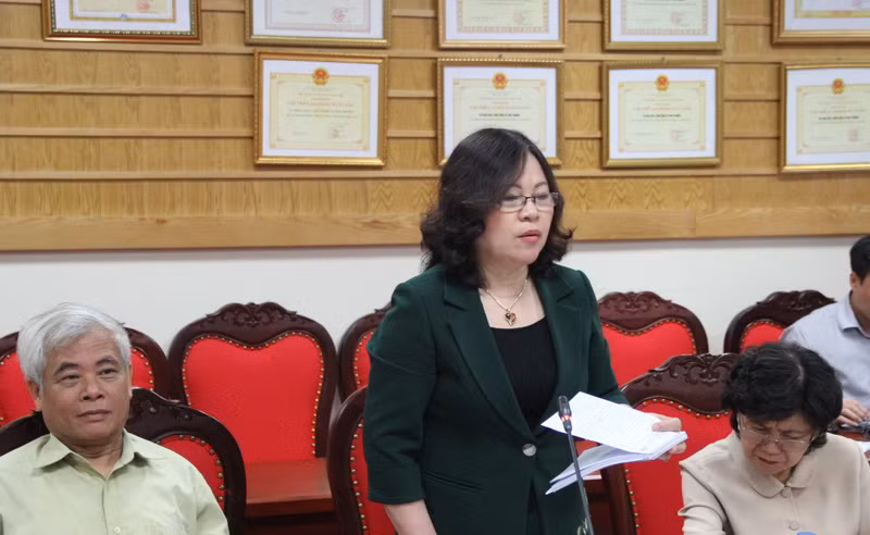 Bà Ngô Thị Minh kết luận buổi làm việc