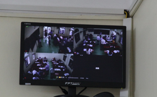 Camera giám sát khu vực chấm thi. Ảnh: Sỹ Điền Camera giám sát khu vực chấm thi. Ảnh: Sỹ Điền