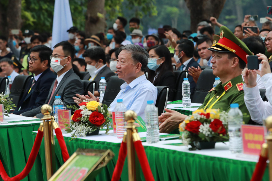 Bộ trưởng Bộ Công an Tô Lâm tại buổi lễ.