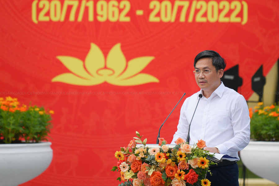 Ông Hà Minh Hải, Phó Chủ tịch UBND TP Hà Nội phát biểu tại buổi lễ.