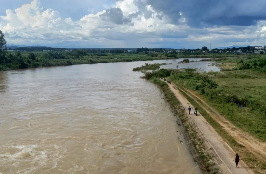 Khu vực sông Đăk Bla, nơi thi thể nổi lên.