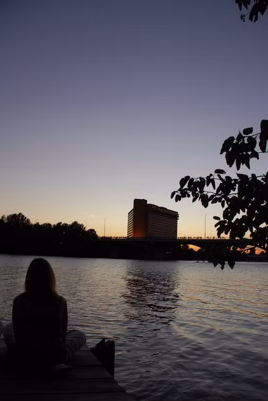 Cây cầu Congress bắc qua hồ Lady Bird