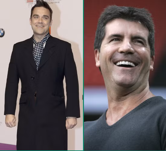 Robbie Williams (L) and Simon Cowell (Xinhua/Reuters File Photo) Their surprising connection: The brother-in-law of Robbie Williams’ cousin is none other than Mr Simon Cowell.