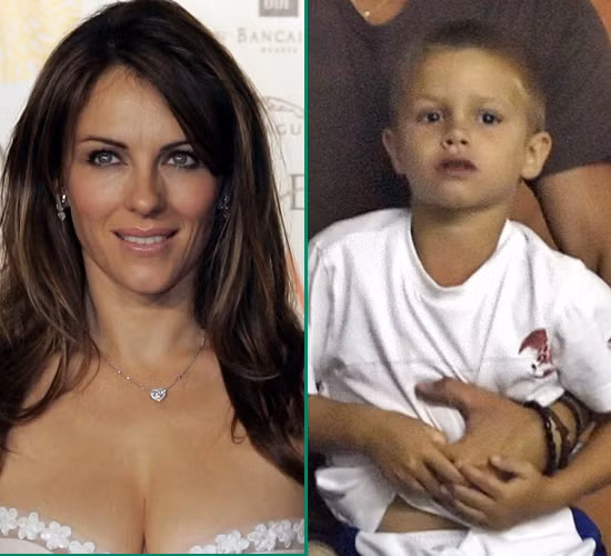 Elizabeth Hurley (L) and Romeo Beckham (Xinhua/Reuters File Photo) Their surprising connection: Elizabeth Hurley is the godmother of Romeo Beckham, the second son of Victoria and David Beckham.