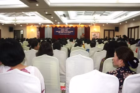 Toàn cảnh buổi giao lưu. Ảnh: gdtd.vn