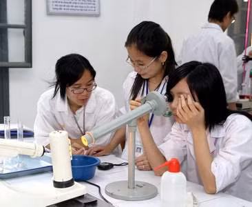 Giờ thực hành của SV đại học dược