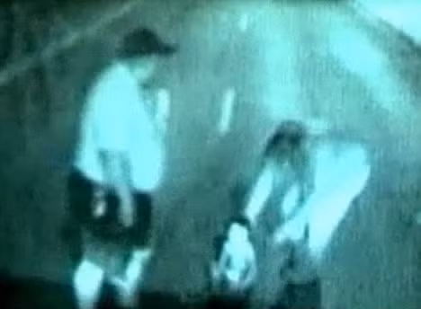 Then in a matter of seconds, the child’s father runs over and scoops up the baby 