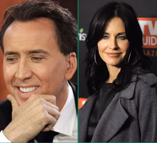 Their surprising connection: Nicolas Cage was once was Courteney Cox’s brother-in-law by marriage, when he married to Patricia Arquette for six years until 2001.