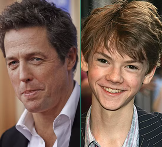 Hugh Grant (L) and Thomas Sangster (Xinhua/Reuters File Photo) Their surprising connection: Hugh Grant is the cousin of Thomas Sangster. They once co-starred in movies 