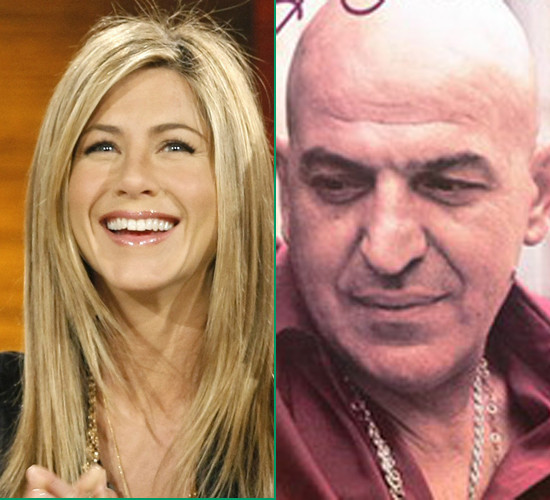 Những mối quan hệ bất ngờ của sao ảnh 12 Jennifer Aniston (L) and Telly Savalas (Xinhua/Reuters File Photo) Their surprising connection: Jennifer Aniston has legendary James Bond supervillain, Telly Savalas, as a godfather
