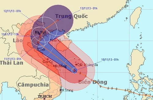 Bão HaiYan đe dọa miền Bắc