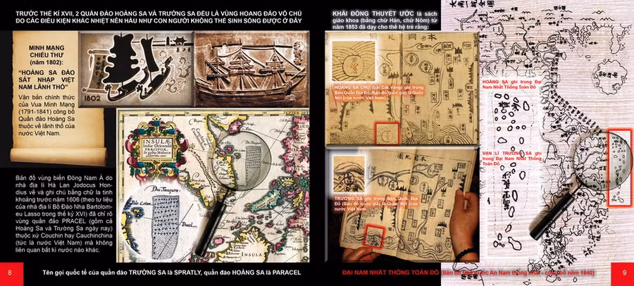 Một số hình ảnh tư liệu khẳng định chủ quyền của 2 quần đảo Hoàng Sa và Trường Sa là của Việt Nam.