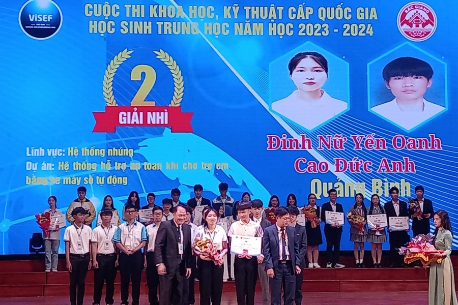 Quảng Bình có 1 dự án đoạt giải Nhì, 1 dự án đạt giải Tư tại Cuộc thi Khoa học kỹ thuật cấp quốc gia dành cho học sinh trung học. Quảng Bình có 1 dự án đoạt giải Nhì, 1 dự án đạt giải Tư tại Cuộc thi Khoa học kỹ thuật cấp quốc gia dành cho học sinh trung học.