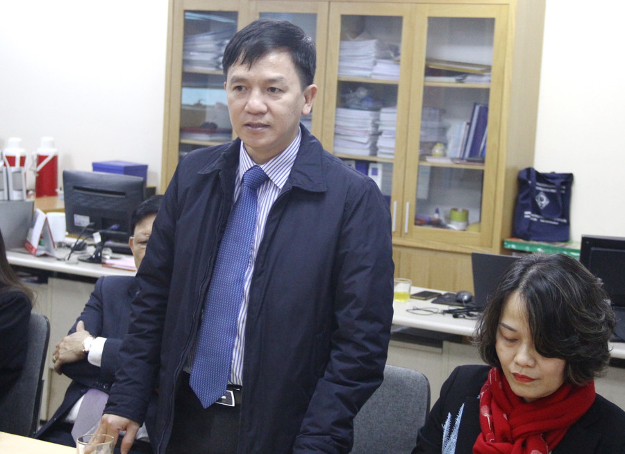 PGS.TS Phạm Quốc Khánh - Phó Cục trưởng Cục Quản lý chất lượng phát biểu tại buổi lễ.