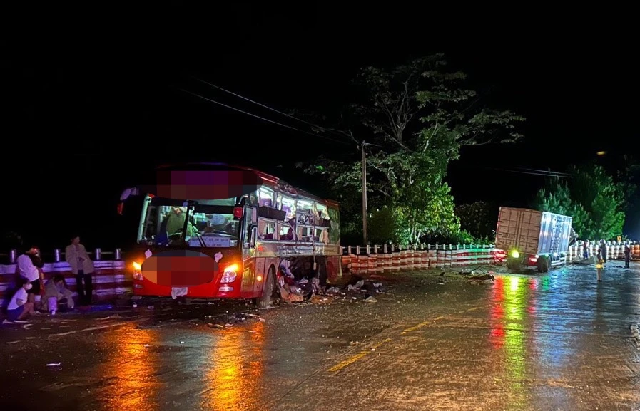 Hiện trường vụ tai nạn.