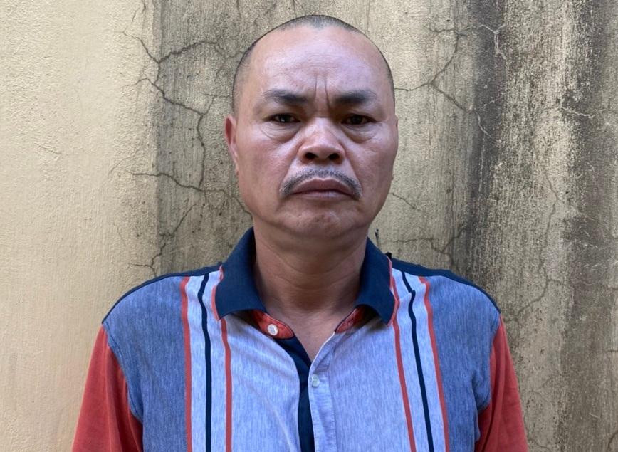 Đối tượng Đỗ Quốc Anh tại cơ quan công an.